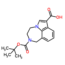 2-{[(2-Methyl-2-propanyl)oxy]carbonyl}-1,2,3,4-tetrahydro[1,4]diazepino[6,7,1-hi]indole-7-carboxylic acid Structure