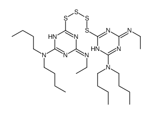 2-N,2-N-dibutyl-6-[[4-(dibutylamino)-6-(ethylamino)-1,3,5-triazin-2-yl]tetrasulfanyl]-4-N-ethyl-1,3,5-triazine-2,4-diamine结构式