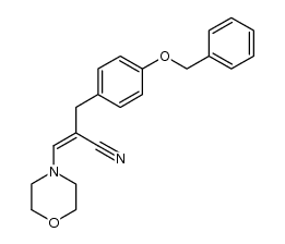 2-(4-(benzyloxy)benzyl)-3-morpholinoacrylonitrile结构式