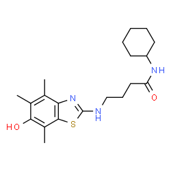 Butanamide,N-cyclohexyl-4-[(6-hydroxy-4,5,7-trimethyl-2-benzothiazolyl)amino]- Structure