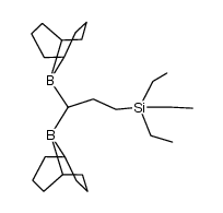 (3,3-bis(9-borabicyclo{3.3.1}non-9-yl)propyl)triethylsilane Structure
