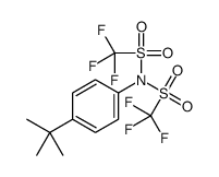 N-(4-tert-butylphenyl)-1,1,1-trifluoro-N-(trifluoromethylsulfonyl)methanesulfonamide结构式