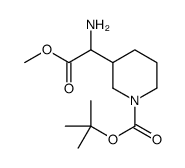 3-((甲氧基羰基)(氨基)甲基)哌啶-1-羧酸叔丁酯结构式
