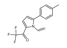 2,2,2-trifluoro-1-(5-(p-tolyl)-1-vinyl-1H-pyrrol-2-yl)ethanone结构式
