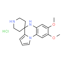 7,8-二甲氧基-4,5-二氢螺[吡咯(1,2-a)-喹喔啉-4,4'-哌啶]盐酸盐结构式