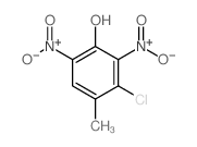 3-氯-4-甲基-2,6-二硝基苯酚结构式