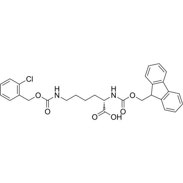 Fmoc-(2-氯苄氧基羰基)赖氨酸结构式