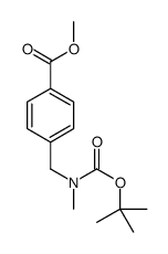 4-(N-叔丁基氧基羰基-N-甲基氨基甲基)苯甲酸甲酯结构式