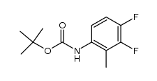 3,4-Difluoro-2-methyl-N-(tert-butoxycarbonyl)aniline结构式