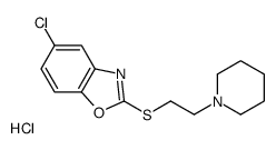5-chloro-2-(2-piperidin-1-ium-1-ylethylsulfanyl)-1,3-benzoxazole,chloride Structure