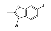 3-bromo-6-iodo-2-methyl-1-benzothiophene Structure