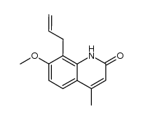 8-allyl-7-methoxy-4-methylquinolin-2(1H)-one结构式