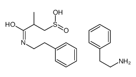 2-(phenethylcarbamoyl)propane-1-sulfinic acid, 2-phenylethanamine结构式