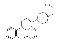 1-Piperazineethanol,4-[3-(10H-pyrido[3,2-b][1,4]benzothiazin-10-yl)propyl]-, hydrochloride (1:2)结构式