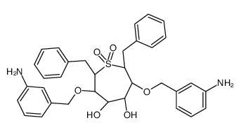 (2R,3R,4R,5R,6R,7R)-3,6-bis[(3-aminophenyl)methoxy]-2,7-dibenzyl-1,1-dioxothiepane-4,5-diol Structure