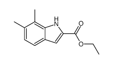 ethyl 6,7-dimethylindole-2-carboxylate结构式