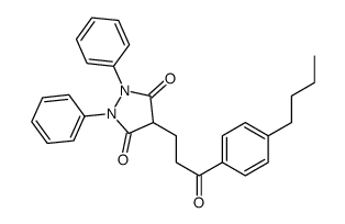 4-[3-(4-butylphenyl)-3-oxopropyl]-1,2-diphenylpyrazolidine-3,5-dione结构式