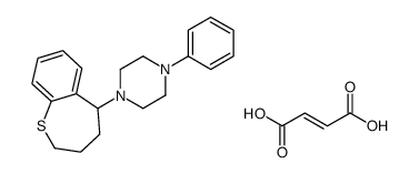 (E)-but-2-enedioic acid,1-phenyl-4-(2,3,4,5-tetrahydro-1-benzothiepin-5-yl)piperazine结构式