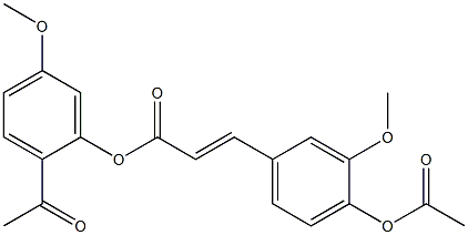2-Propenoic acid, 3-[4-(acetyloxy)-3-methoxyphenyl]-, 2-acetyl-5-methoxyphenyl ester Structure