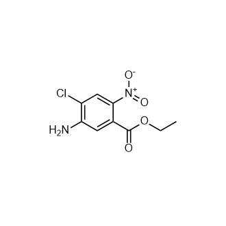 5-氨基-4-氯-2-硝基苯甲酸乙酯结构式