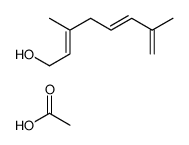 acetic acid,3,7-dimethylocta-2,5,7-trien-1-ol结构式