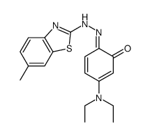 3-(diethylamino)-6-[(6-methyl-1,3-benzothiazol-2-yl)hydrazinylidene]cyclohexa-2,4-dien-1-one Structure