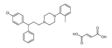 (Z)-but-2-enedioic acid,1-[3-(4-chlorophenyl)-3-phenylpropyl]-4-(2-methylphenyl)piperazine结构式