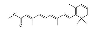 methyl (7E,9E,11E,13E)-9,13-dimethyl-7-(1,1,5-trimethyl-3,5-cyclohexadien-6-yl)-7,9,11,13-nonatetraen-15-oate Structure