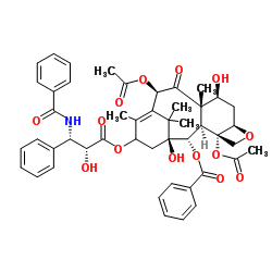 (2α,5β,7β,10β)-4,10-Diacetoxy-13-{[(2R,3S)-3-(benzoylamino)-2-hydroxy-3-phenylpropanoyl]oxy}-1,7-dihydroxy-9-oxo-5,20-epoxytax-11-en-2-yl benzoate picture