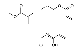 2-甲基-2-丙烯酸甲酯与2-丙烯酸丁酯和N-羟甲基-2-丙烯酸胺的聚合物结构式