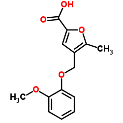 4-[(2-Methoxyphenoxy)methyl]-5-methyl-2-furoic acid Structure