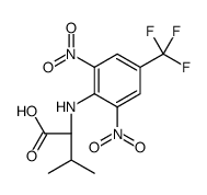 (2S)-2-[2,6-dinitro-4-(trifluoromethyl)anilino]-3-methylbutanoic acid结构式
