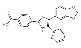 4-(4-(BENZO[D][1,3]DIOXOL-5-YL)-5-(PYRIDIN-2-YL)-1H-IMIDAZOL-2-YL)BENZOIC ACID Structure