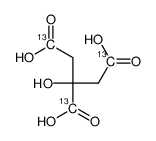柠檬酸-1,5-13C2结构式