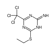 4-ethylsulfanyl-6-(trichloromethyl)-1,3,5-triazin-2-amine Structure