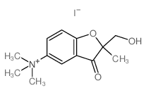 5-Benzofuranaminium,2,3-dihydro-2-(hydroxymethyl)-N,N,N,2-tetramethyl-3-oxo-, iodide (1:1) Structure