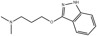 3-(1H-吲唑-3-基氧基)-N,N-二甲基-1-丙胺结构式