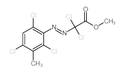 Acetic acid, dichloro[(2,4,6-trichloro-3-methylphenyl)azo]-, methyl ester Structure