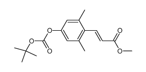Methyl (E)-3-(4-tert-butoxycarbonyloxy-2,6-dimethylphenyl)-2-propenoate结构式