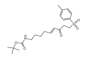 8-[(tert-butoxycarbonyl)amino]-1-[(4'-methylphenyl)sulfonyl]-1-nonen-3-one Structure
