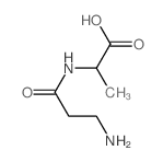 (S)-2-(3-氨基丙酰氨)丙酸结构式