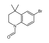 6-bromo-4,4-dimethyl-1,2,3,4-tetrahydro-quinoline-1-carbaldehyde Structure