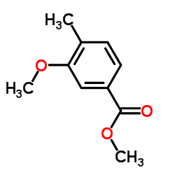 3-甲氧基-4-甲基苯甲酸甲结构式