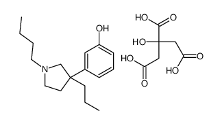Phenol, 3-(1-butyl-3-propyl-3-pyrrolidinyl)-, citrate结构式