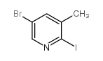 2-碘-3-甲基-5-溴吡啶结构式