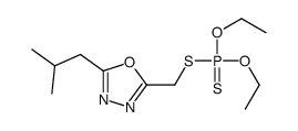 diethoxy-[[5-(2-methylpropyl)-1,3,4-oxadiazol-2-yl]methylsulfanyl]-sulfanylidene-λ5-phosphane结构式