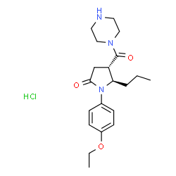 (4S,5R)-1-(4-ethoxyphenyl)-4-(piperazine-1-carbonyl)-5-propyl-pyrrolid in-2-one hydrochloride Structure