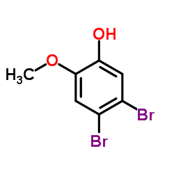 4,5-Dibromo-2-methoxyphenol结构式