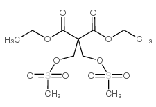 2,2-双(甲基磺酰氧基甲基)丙二酸二乙酯结构式