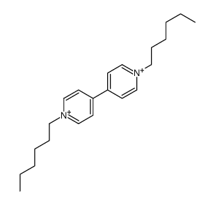 1-hexyl-4-(1-hexylpyridin-1-ium-4-yl)pyridin-1-ium Structure